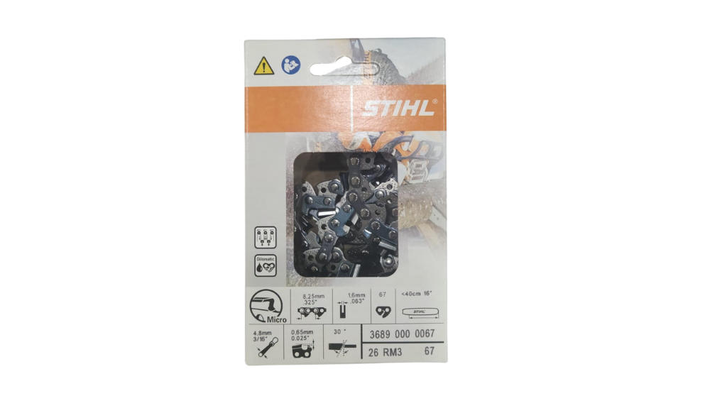 STIHL 26RM3-67 Chainsaw Chain – .325" Pitch, .063" Gauge, 16", 67 DL