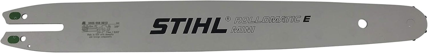 STIHL Guide Bar 3005-008-3913 – 16", 3/8" P Pitch, .043" Gauge, Rollomatic E Mini